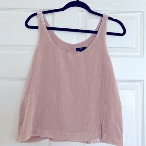 Jcrew pink velvet shell. Size 12P